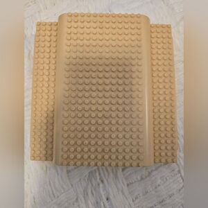 Ritvik Mega Bloks Raised Baseplate Tan 2- Tier Base 7.5" x 7.5" x 1.5" Display